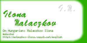 ilona malaczkov business card